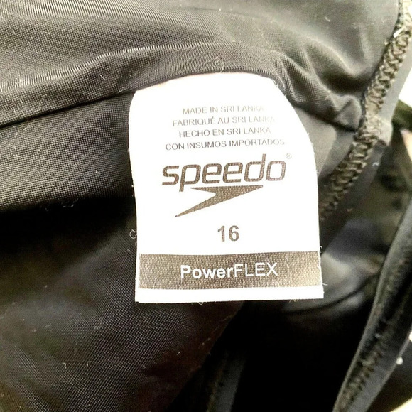 Speedo PowerFlex Plus Size Black  Racer Back Full Coverage Swimsuit 16 - Picture 5 of 7